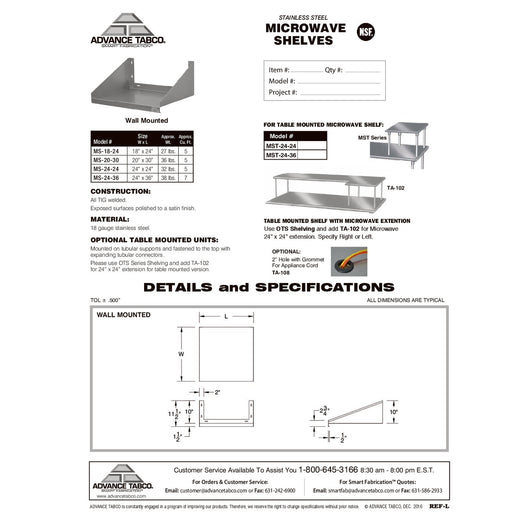 Spec Sheet