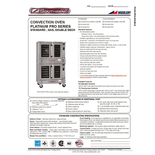 Product Family Spec Sheet