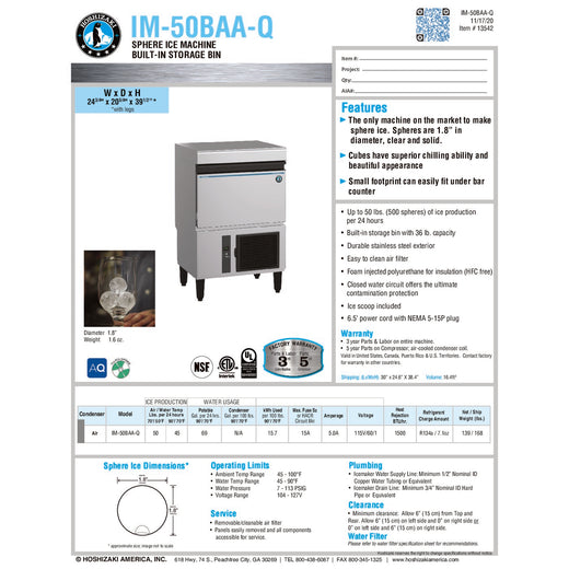 Spec Sheet