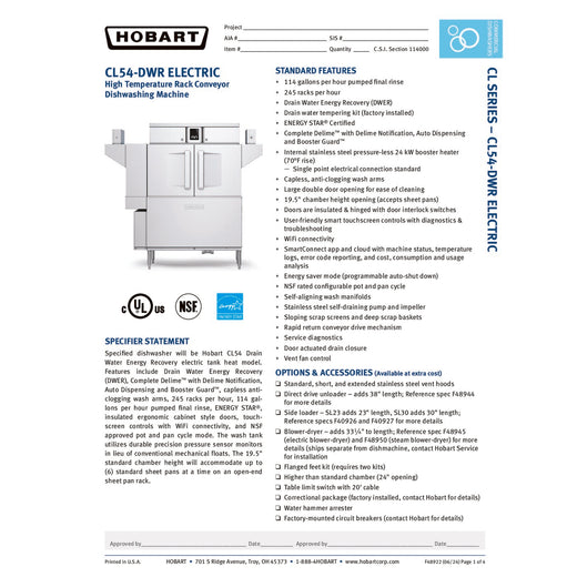 Spec Sheet