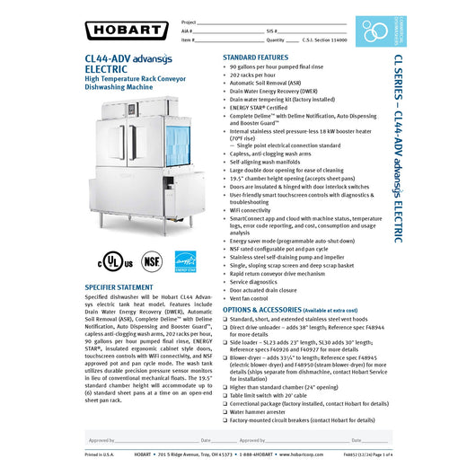 Spec Sheet
