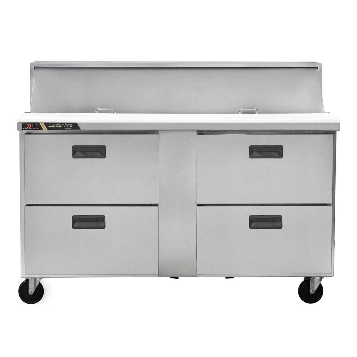 Traulsen CLPT-6016-DW 60.25-Inch Sandwich & Salad Prep Table — 16 Pans, 4 drawers