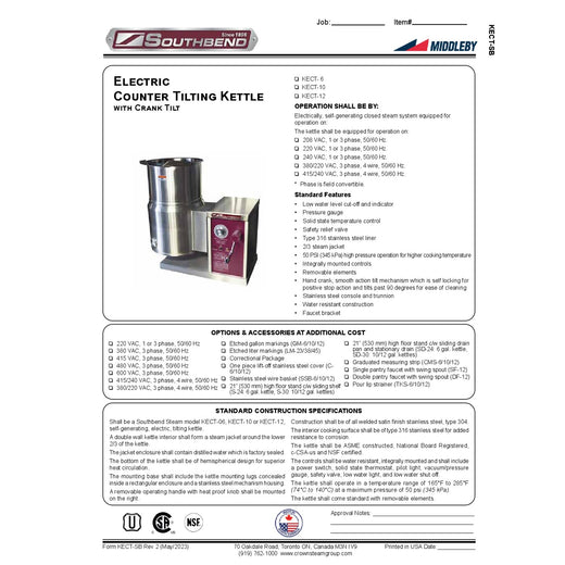 Spec Sheet