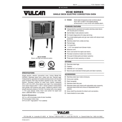 Spec Sheet