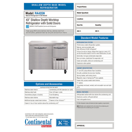 Spec Sheet