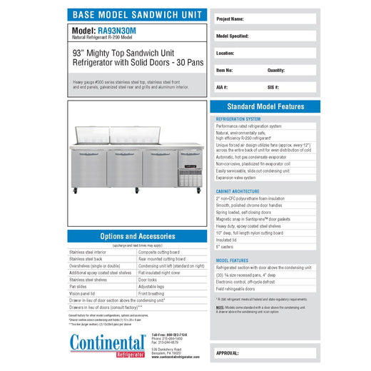 Spec Sheet