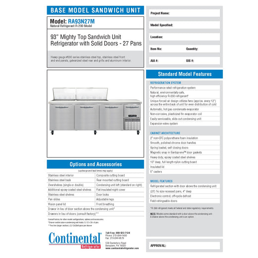 Spec Sheet