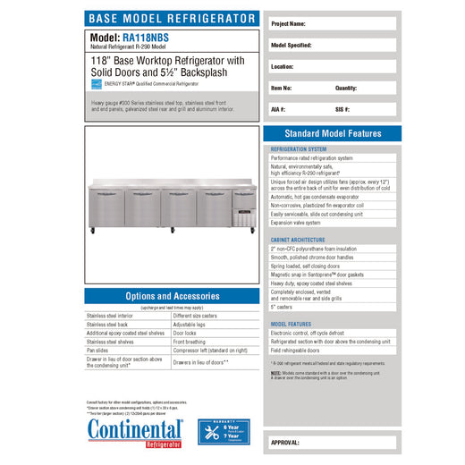 Spec Sheet