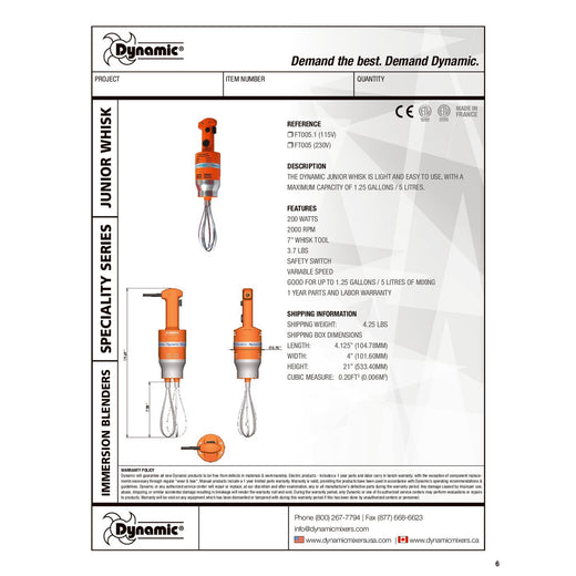 Spec Sheet