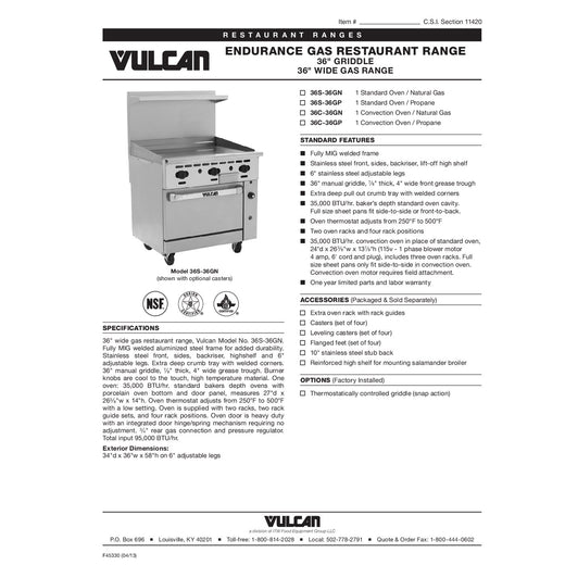Spec Sheet