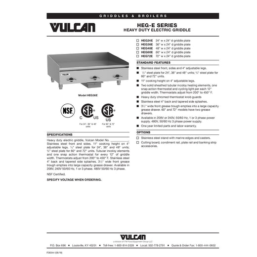 Spec Sheet