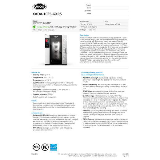 Spec Sheet