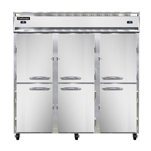 Continental Refrigerator 3RRFNHD 78-Inch Refrigerator / Freezer — 6 Doors, Stainless Steel Front
