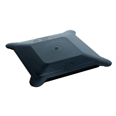 Blendtec 40-209-01-SRV hard flat blender lid, dark color, angle view
