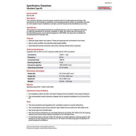 Spec Sheet