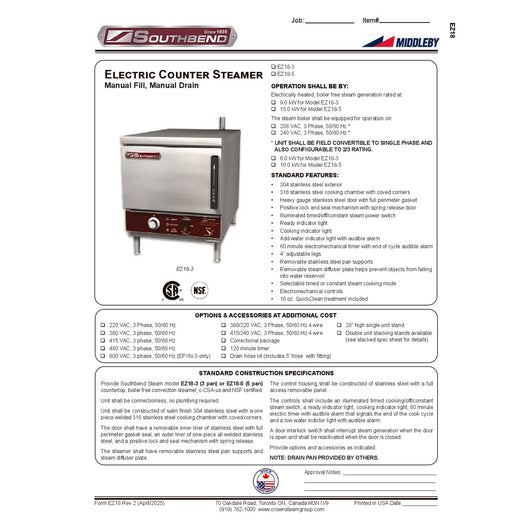 Spec Sheet