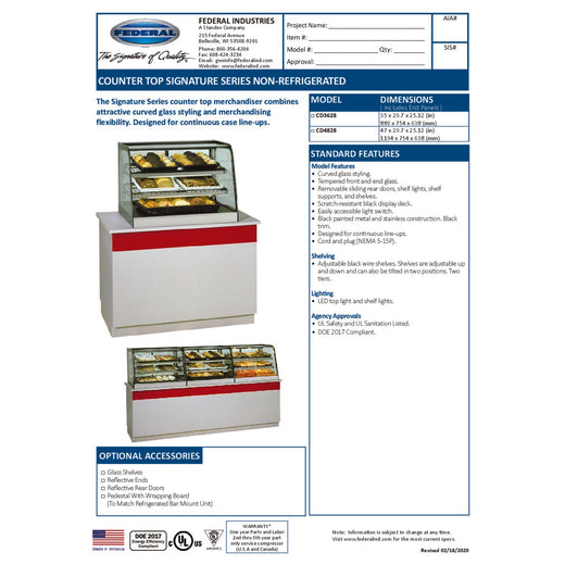 CD4828 Spec Sheet