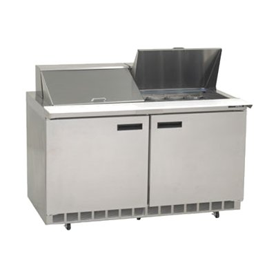 Delfield 4460NP-24M 60.13-Inch Sandwich & Salad Prep Table — 24 Pans, 2 doors
