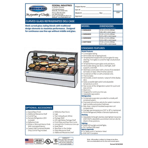 CGR5048CD Spec Sheet