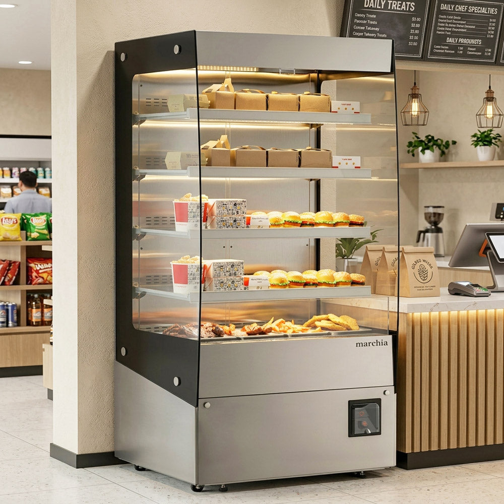 Marchia MHS1200 46" Open Heated Display Warming Case Grab and Go