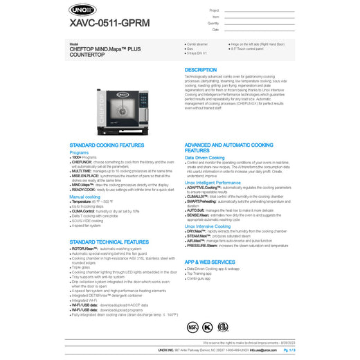 Spec Sheet