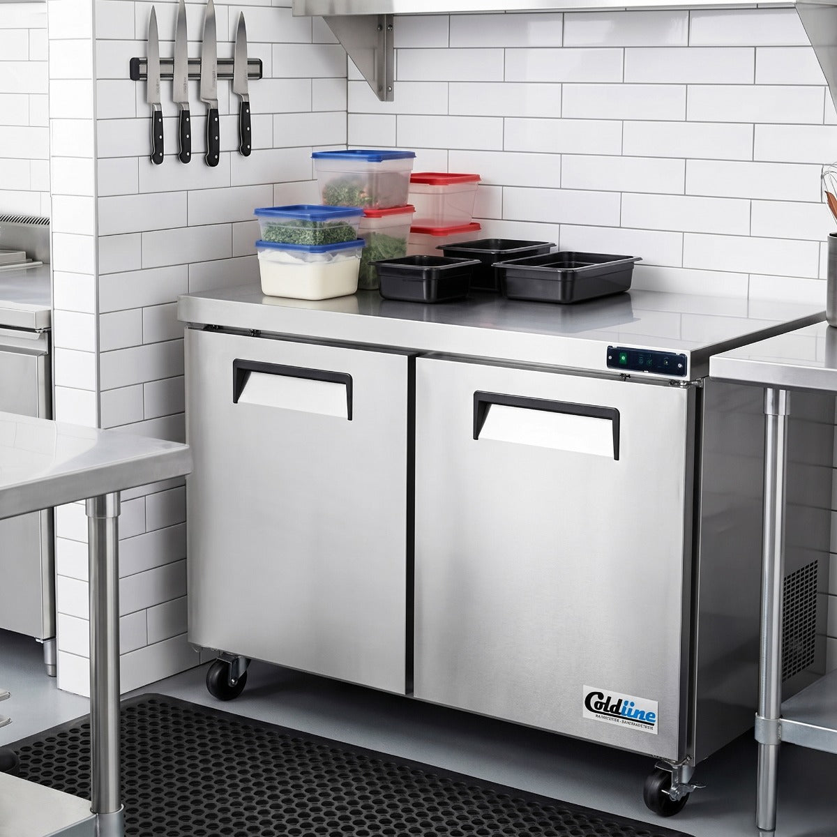 Coldline UCN-48F 48" Narrow Depth Undercounter Worktop Freezer