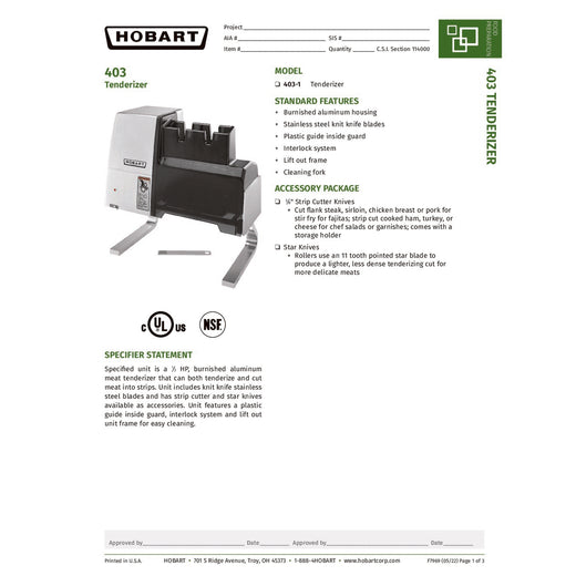 Spec Sheet