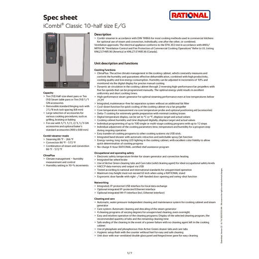 Spec Sheet