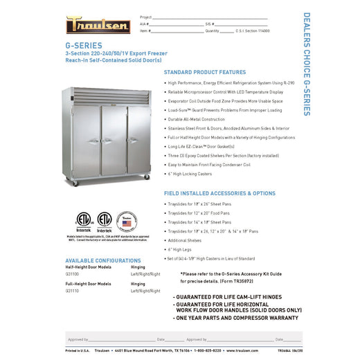 Spec Sheet