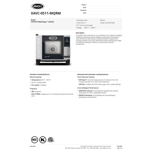 Spec Sheet