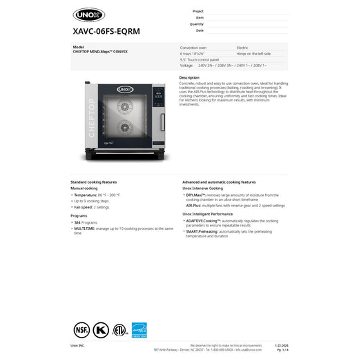 Spec Sheet