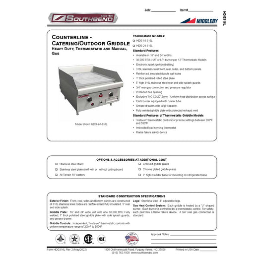 Spec Sheet