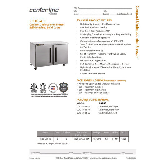 Spec Sheet