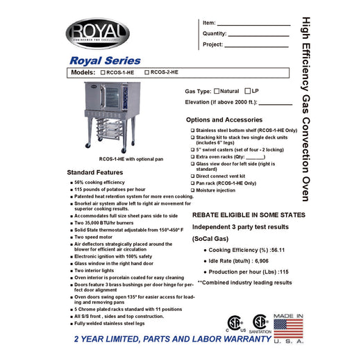 Spec Sheet