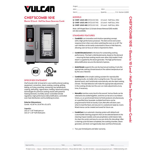 Spec Sheet