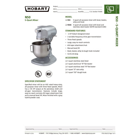 Spec Sheet