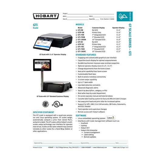 Spec Sheet