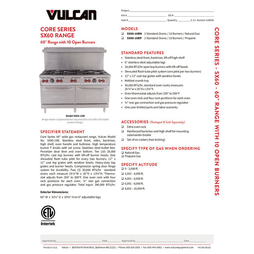 Spec Sheet