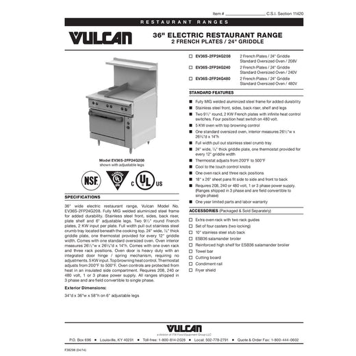 Spec Sheet