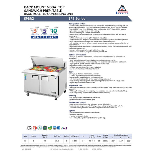 Spec Sheet