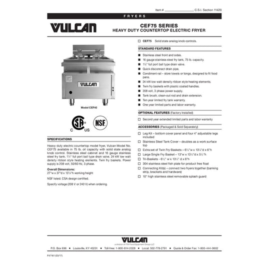 Spec Sheet
