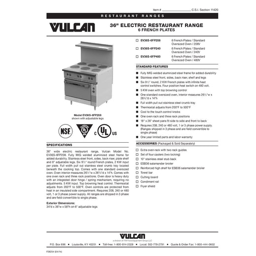 Spec Sheet