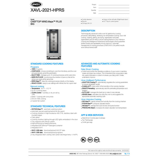 Spec Sheet