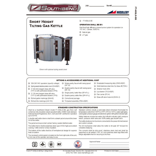 Spec Sheet