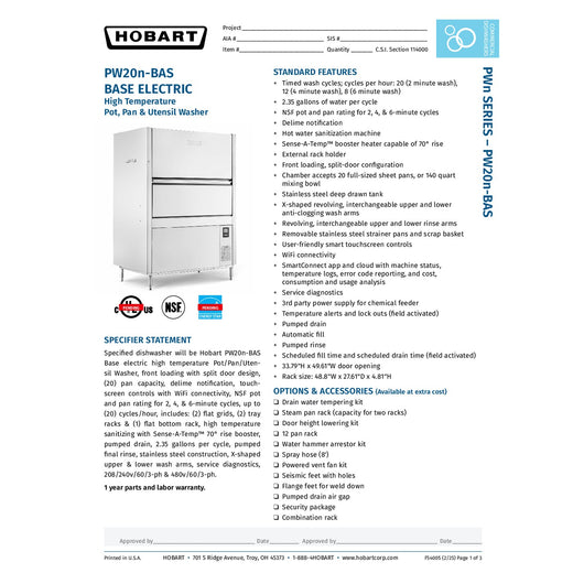 Spec Sheet