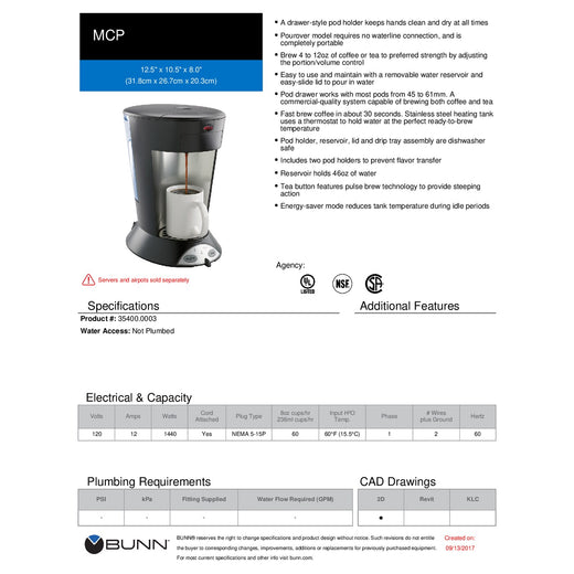 Spec Sheet
