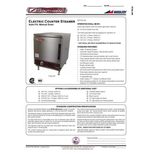 Spec Sheet
