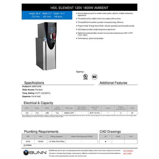 Spec Sheet