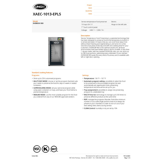 Spec Sheet