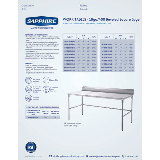 Spec Sheet
